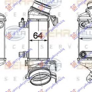 HLADNJAK INTERKULERA 4.0-4.4 BENZIN (130x145x64) (& GT-F07) - BMW SERIES 5 2010-2013 (F10/F11)