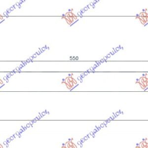 HLADNJAK INTERKULERA 2.0-3.0 DIZEL (550x172x80) (& GT-F07) - BMW SERIES 5 2010-2013 (F10/F11)