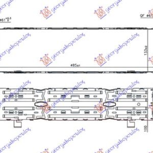 HLADNJAK INTERKULERA 1.6-2.0 BENZIN (495x133x100) - BMW SERIES 5 2010-2013 (F10/F11)