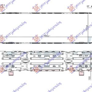 HLADNJAK INTERKULERA 2.0 BENZIN (495x150x100) - BMW SERIES 5 2010-2013 (F10/F11)