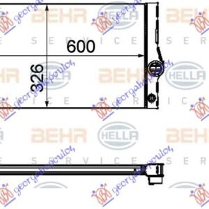 HLADNJAK MOTORA 3.0 535i HIBRID BENZIN (& GT/F07) (600x326x32) (MAHLE PREMIUM LINE) - BMW SERIES 5 2010-2013 (F10/F11)