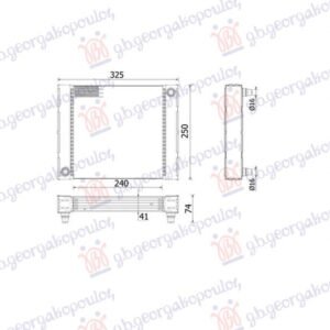 HLADNJAK MOTORA DODATNI 4.4 BENZIN (DESNO) (240x250) - BMW SERIES 5 2010-2013 (F10/F11)