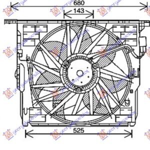 VENTILATOR KOMPLET (BENZIN/DIZEL) (3 PIN) - BMW SERIES 5 2010-2013 (F10/F11)