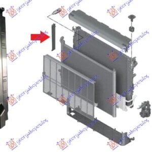 NOSAC HLADNJAKA VERTIKALNI PLASTICNI - BMW SERIES 5 2016-2020 (G30/G31)