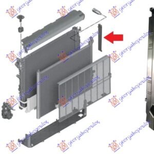 NOSAC HLADNJAKA VERTIKALNI PLASTICNI - BMW SERIES 5 2016-2020 (G30/G31)