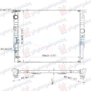 HLADNJAK MOTORA 2.0-3.0 BENZIN (MAN/AUTO) (630x536) - BMW SERIES 5 2016-2020 (G30/G31)
