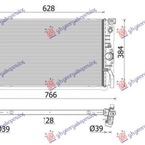 HLADNJAK MOTORA 2.0 BENZIN (628x384x26) - BMW SERIES 5 2016-2020 (G30/G31)