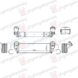 HLADNJAK INTERKULERA 3.0 DIZEL (528x157) - BMW X6 2014-2019 (F16)