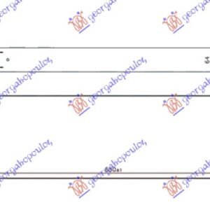 HLADNJAK INTERKULERA 3.0 CRDi DIZEL (650x220x64) - JEEP GRAND CHEROKEE 2011-2014 (WK/WK2)