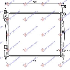 HLADNJAK MOTORA 3.6 i 24V VVT (AUTO) (63.7x51.5x16) - JEEP GRAND CHEROKEE 2011-2014 (WK/WK2)