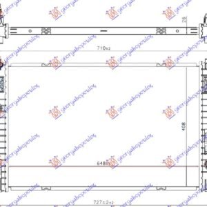 HLADNJAK MOTORA BENZIN/DIZEL (650x410x26) (CALSONIC TIP) - CITROEN C4 PICASSO 2014-2017