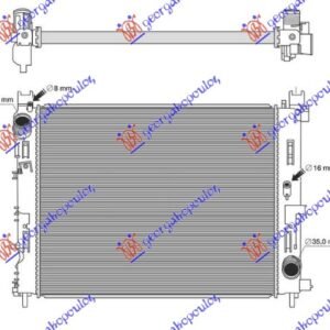 HLADNJAK MOTORA 1.5 DCI DIZEL (MANUELNI) (510x404) (NISSENS) - DACIA DUSTER II 2017-2022 (HM)
