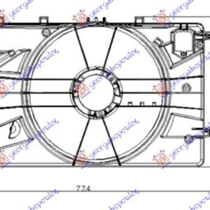 VENTILATOR KOMPLET (1.4/1.6 TURBO BENZIN - 1.6/1.7/2.0 CDTI) - CHEVROLET CRUZE 2009-2013