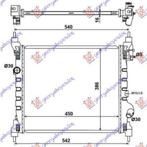 HLADNJAK MOTORA 1.0/1.2i 16V (45x39x17) (KOYO) - CHEVROLET SPARK 2010-2013
