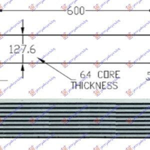 HLADNJAK INTERKULERA (60x129x64) - CHEVROLET AVEO SDN-H/B 2012-