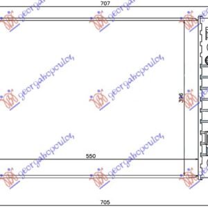 HLADNJAK MOTORA 1.2i/1.4i (55x39.6x17) (NISSENS) - CHEVROLET AVEO SDN-H/B 2012-