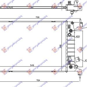 HLADNJAK MOTORA 1.4i 16V (AUTO) (55x40x1.5) - CHEVROLET AVEO SDN-H/B 2012-