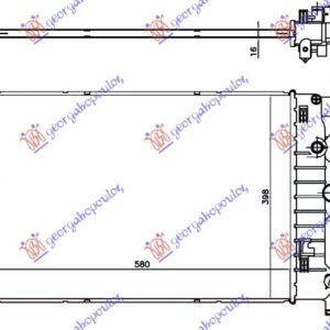 HLADNJAK MOTORA 1.6 16v BENZIN (MAN) (580x400x16) (NISSENS) - CHEVROLET AVEO SDN-H/B 2012-