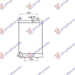 HLADNJAK MOTORA 1.0 BENZIN (MAN) (400x300x16) - DAIHATSU CUORE 2008- (L275/L285/L276)