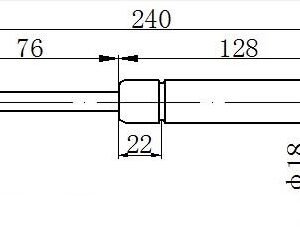 AMORTIZER GEPEK VRATA (240L-350N) - FIAT DOBLO 2009-2015 (263)