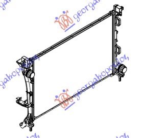 HLADNJAK MOTORA 0.9/1.4 TURBO - 1.3 JTD (620x396x26) - FIAT 500 L 2012-2017 (351/352)