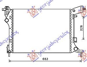 HLADNJAK MOTORA 1.4i- 16V (53.8x41.2x14) - FIAT 500 L 2012-2017 (351/352)