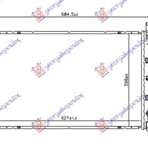 HLADNJAK MOTORA 1.6 MJTD DIZEL (MAN/AUTO) (620x400x26) - FIAT 500 L 2012-2017 (351/352)