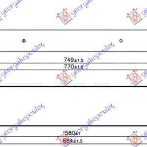 HLADNJAK INTERKULERA SVI MODELI BENZIN-DIZEL (580x112x62) - FIAT 500 X 2015-2019 (334)