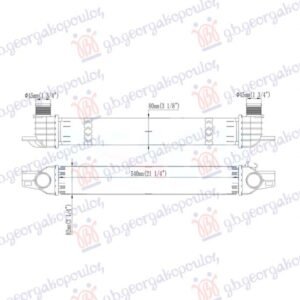 HLADNJAK INTERKULERA 1.3 DIZEL (540x82) - FIAT FIORINO/QUBO 2016- (225)