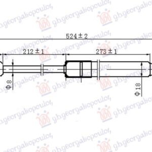 AMORTIZER HAUBE (525L-260N) - FORD RANGER 2012-2015 (TKE)