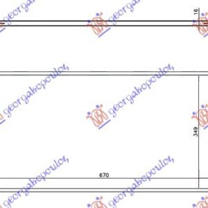 HLADNJAK MOTORA 1.6i 16VTI (+/-AC) (67x37x16) - FORD FOCUS 2011-2014 (DH)