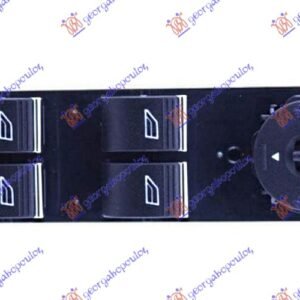 PREKIDAC U PREDNJIM VRATIMA CRNI/SREBRNI (4 TASTERA) (3 PIN) - FORD FOCUS 2011-2014 (DH)