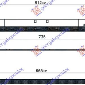 HLADNJAK MOTORA DODATNI 1.5 EcoBoost (665x142x56) - FORD C-MAX II 2014-2019 (DXA/CB7/DXA/CEU)