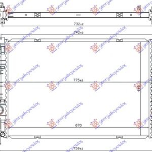 HLADNJAK MOTORA 1.6 EcoBoost BENZIN (AUTO) (670x449x26) /15 - FORD KUGA 2013-2016 (DM2)