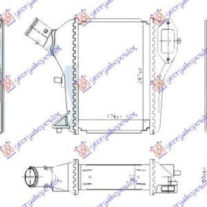 HLADNJAK INTERKULERA 1.6 i-DTEC DIZEL (175x255x62) - HONDA CR-V 2013-2015 (RM)