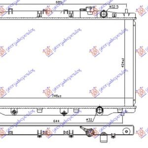 HLADNJAK MOTORA 1.6 i-DTEC DIZEL (MAN/AUTO) (424x748x27) (NISSENS) - HONDA CR-V 2013-2015 (RM)