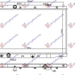 HLADNJAK MOTORA 2.0i 16V BENZIN (MAN/AUTO) (425x750x16) - HONDA CR-V 2013-2015 (RM)