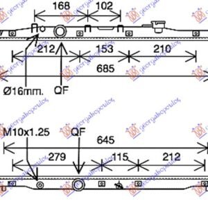 HLADNJAK MOTORA 2.2 i-DTEC DIZEL (MAN/AUTO) (425x750x26) (KOYO) - HONDA CR-V 2013-2015 (RM)