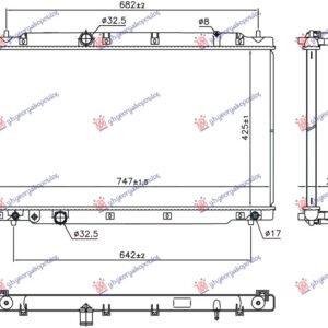 HLADNJAK MOTORA 1.5 BENZIN VTEC (425x747x26) (KOYO) - HONDA CR-V 2017-2023 (RW/RT)