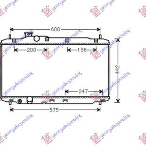 HLADNJAK MOTORA 1.8i/16ViVTEC (MAN) (37.5x67x1.6) (KOYO) - HONDA CIVIC H/B-L/B 2012-2016 (FK)