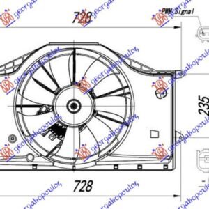 VENTILATOR KOMPLET (1.0/1.5 VTEC BENZIN) - HONDA CIVIC SEDAN 2016-2022 (FC/FK)
