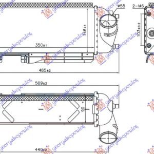 HLADNJAK INTERKULERA 2.0 CRDI (350x146x90) - HYUNDAI iX35/TUCSON 2010-2015 (LM/EL/ELH)