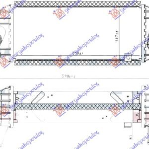 HLADNJAK INTERKULERA 1.7 CRDi DIZEL (350x147x85) - HYUNDAI iX35/TUCSON 2010-2015 (LM/EL/ELH)