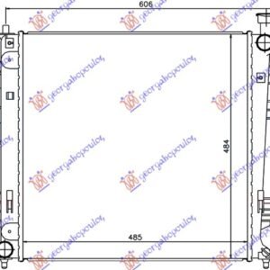 HLADNJAK MOTORA 1.7/2.0 CRDi DIZEL (MAN) (485x470x16) (CESKA) (KOYO) - HYUNDAI iX35/TUCSON 2010-2015 (LM/EL/ELH)