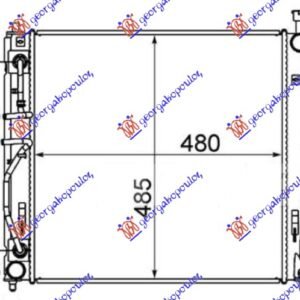 HLADNJAK MOTORA 2.0 CRDi DIZEL (AUTOMATSKI) (485x470) (CESKA) - HYUNDAI iX35/TUCSON 2010-2015 (LM/EL/ELH)