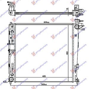 HLADNJAK MOTORA 2.0 CRDi DIZEL (AUTOMATSKI) (485x470) (CESKA) (KOYO) - HYUNDAI iX35/TUCSON 2010-2015 (LM/EL/ELH)