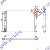 HLADNJAK MOTORA 2.0/2.4 BENZIN (AUTO) (630x470x16) (CESKA) (VALEO) - HYUNDAI iX35/TUCSON 2010-2015 (LM/EL/ELH)