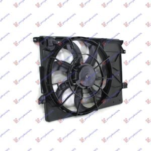 VENTILATOR KOMPLET BENZIN (465mm) (3 PIN) - HYUNDAI iX35/TUCSON 2010-2015 (LM/EL/ELH)