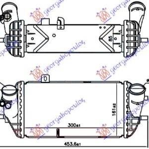HLADNJAK INTERKULERA 1.1-1.4 CRDI (300x161x85) - HYUNDAI i20 II (H/B) 2014-2018 (GB/IB)