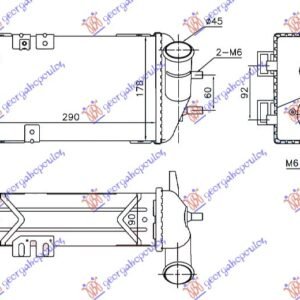 HLADNJAK INTERKULERA 1.6 T-GDI BENZIN (290x178x90) - HYUNDAI i30 5D 2012-2014 (GD)